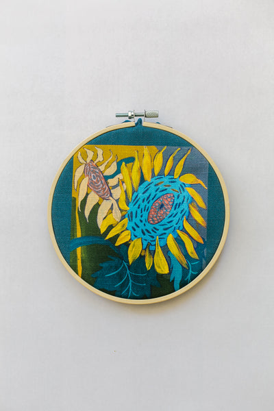Midnight Sleeping Sunflower Embroidery Kit