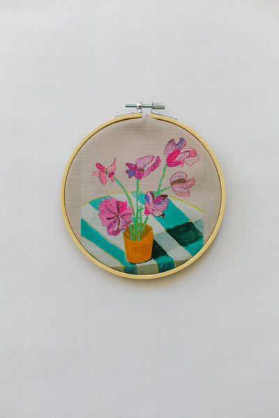 Pink Tulips Embroidery Kit