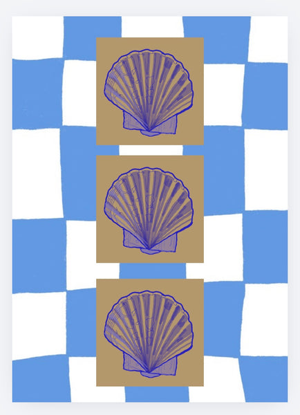 “5x7" Card Pack (6)- Seashells