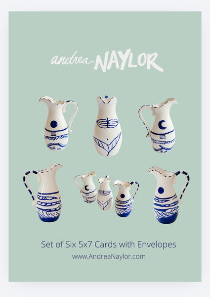 “5x7" Card Pack (6)- Ceramic Pitchers