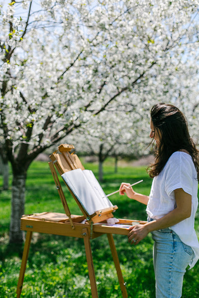 Painting in the Cherry Blossoms Workshop (Door County)