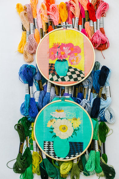 Peonies Embroidery Kit