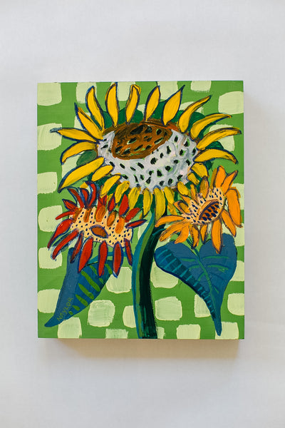 Green Checkered Sunflower