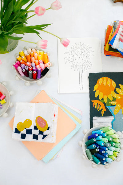 Fabric Collage Flowers and Still Life Workshop