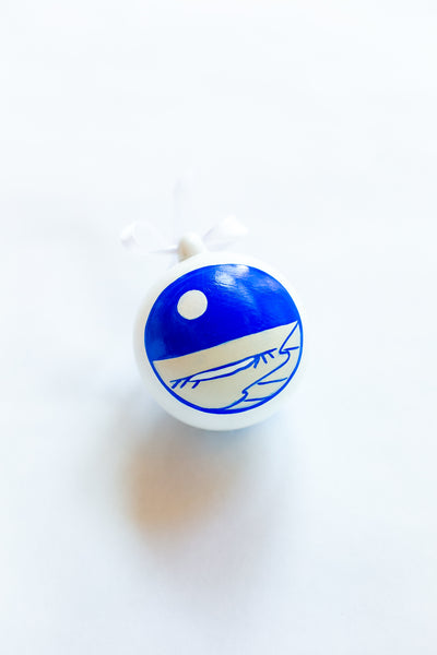 Blue + White Ornament 2