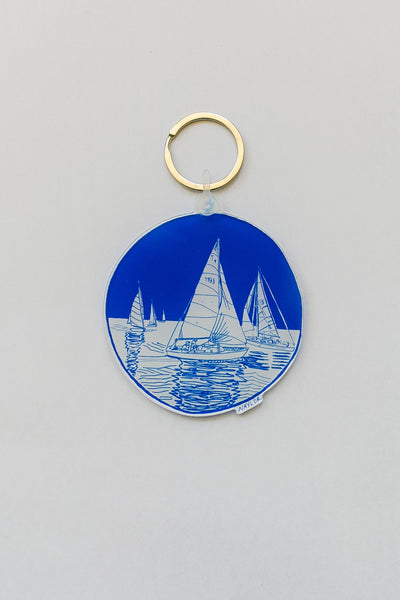 Sailboat Yacht Keychain