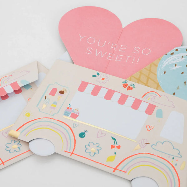 ICE CREAM VALENTINE'S CARDS BY MERI MERI
