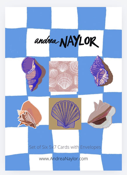 “5x7" Card Pack (6)- Seashells