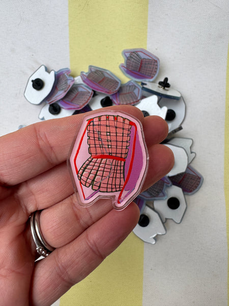 Resting Chair Acrylic Pin