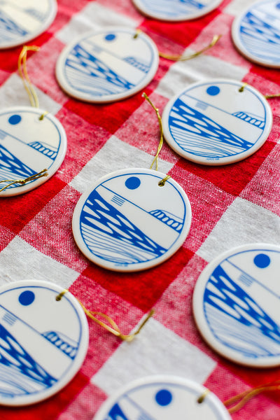 Lakeside Porcelain Ornament