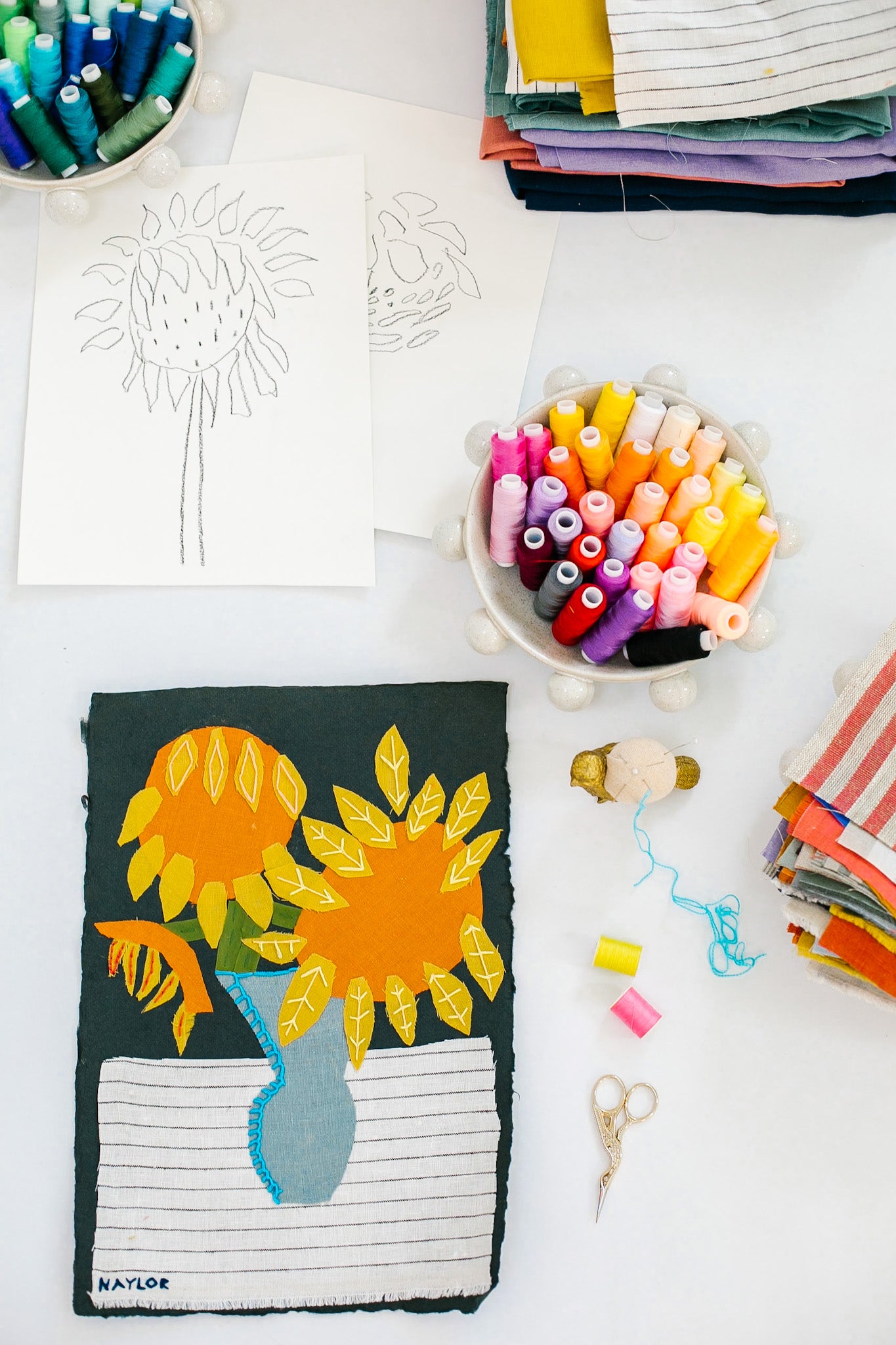 Fabric Collage Flowers and Still Life Workshop