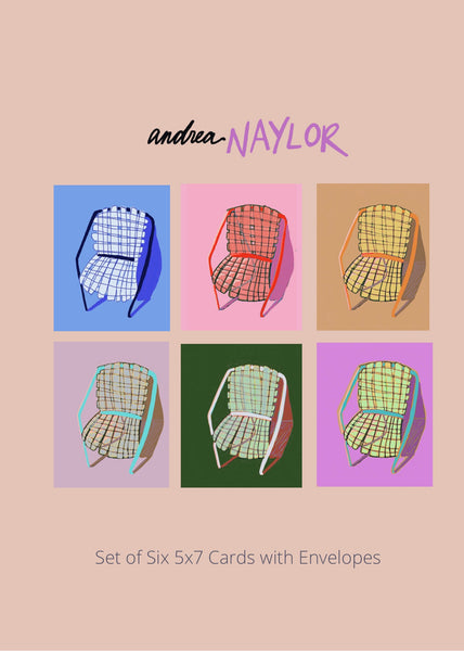 5x7" Card Pack (6)- "Resting Chairs"