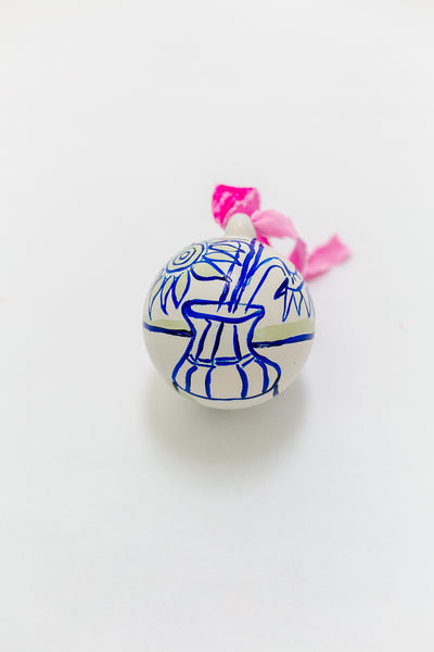 Sunflower Ornament: Blue Flower