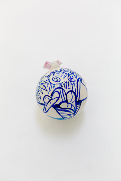 Sunflower Ornament: Blue Shadow