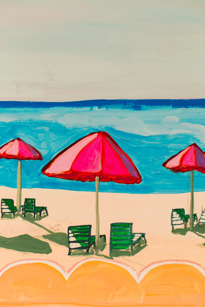 Pink Umbrellas in Palm Beach