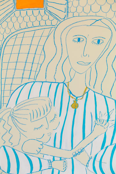 Mother in Chair with Daughter