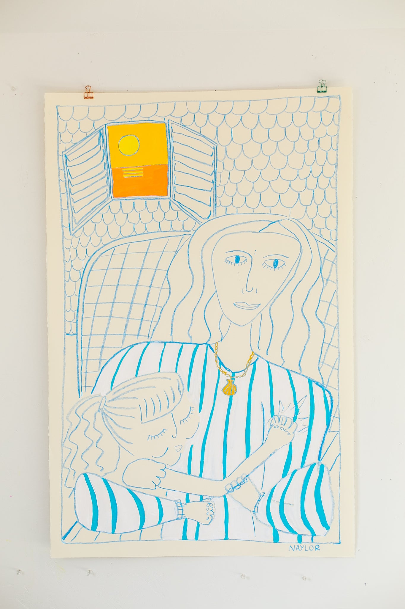 Mother in Chair with Daughter