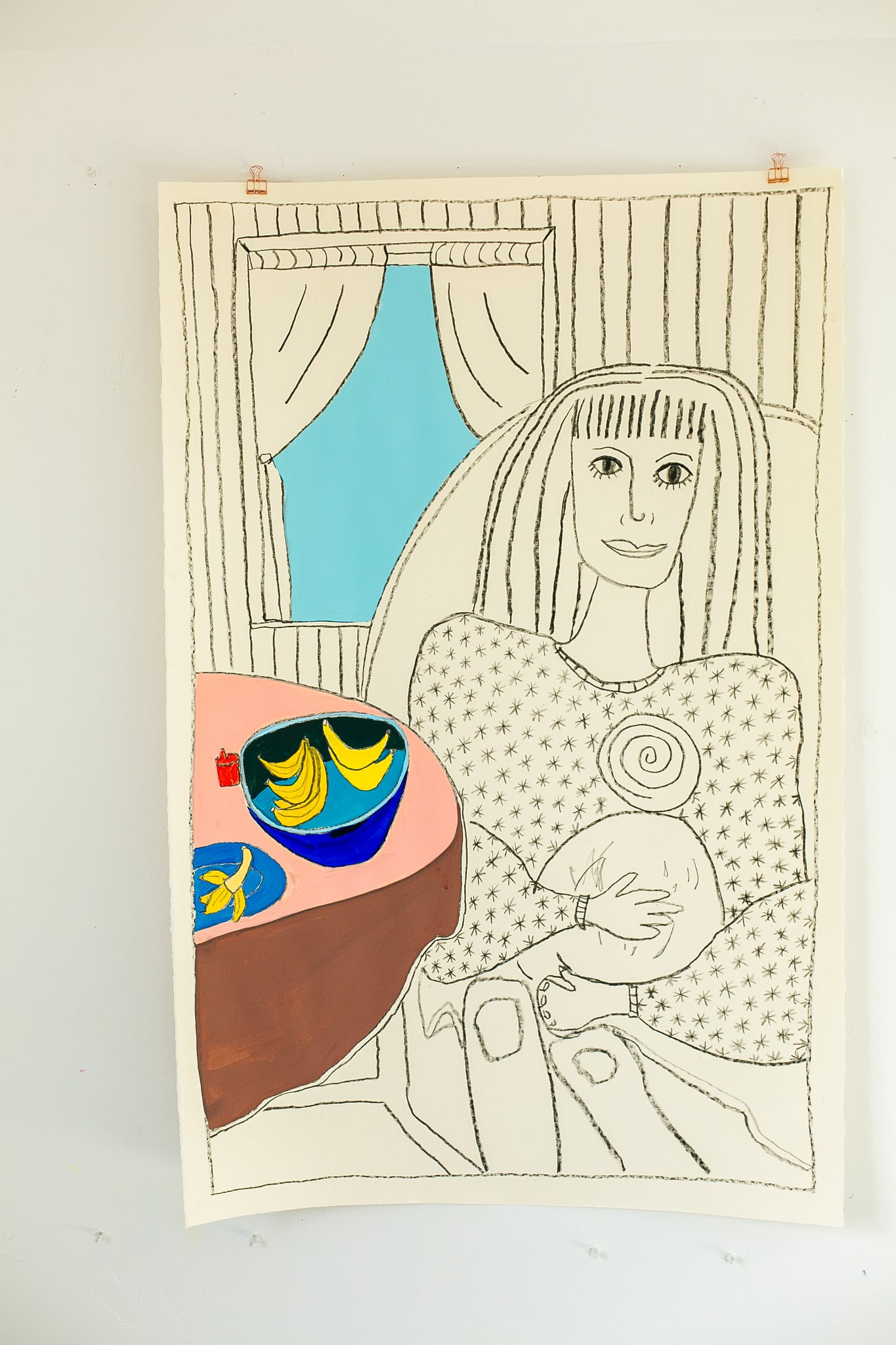 Woman in Chair with bananas
