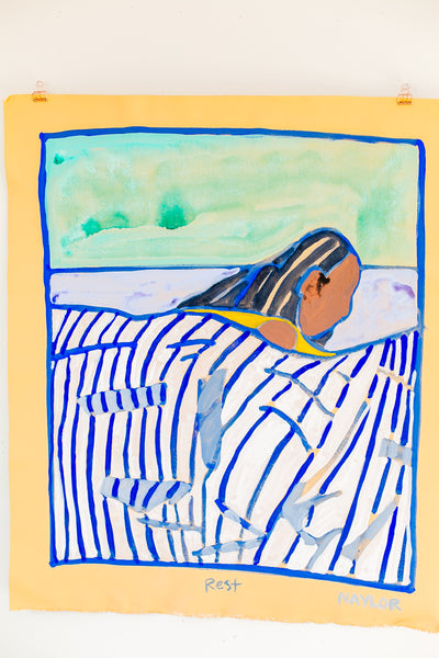 Woman Resting in Bed