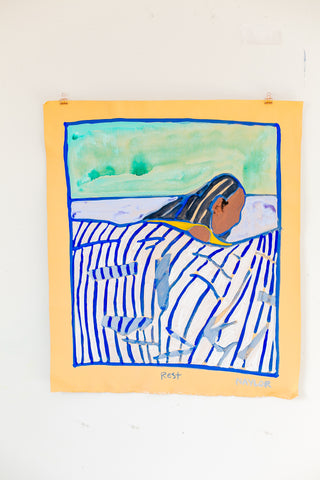 Woman Resting in Bed