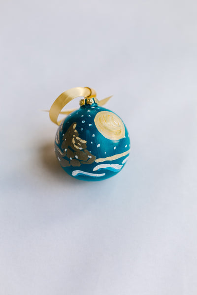 Snow Under the Harvest Moon Ornament